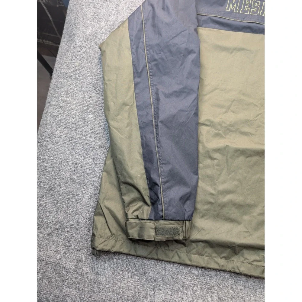 Mesa Verde Jacket Mens XL Green Black PCI Windbreaker Mesh Lined Hiking Zip Coat
